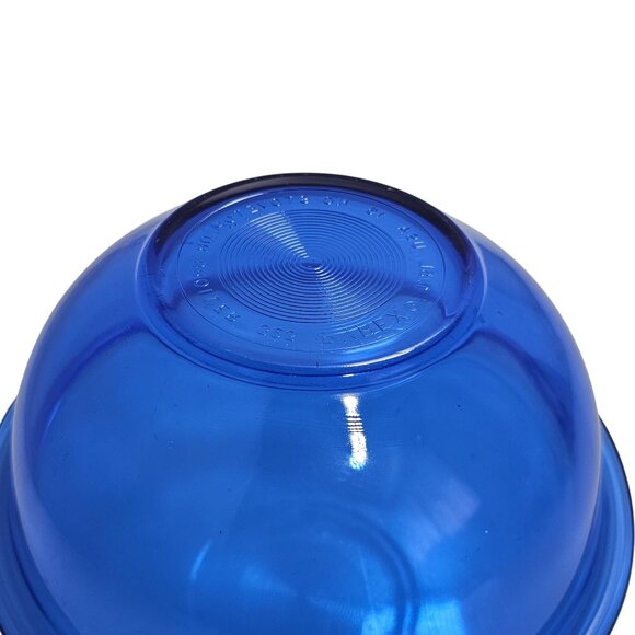 Pyrex Blue Mixing Nesting Bowl 1.5qt vtg kitchenwares serving 8.5" made in USA - Picture 8 of 9